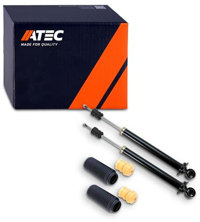 ATEC Germany 2x Gasdruck Stoßdämpfer hinten Federbein inkl Staubschutzsatz | Kompatibel mit: AUDI 80 B4 Avant, 80 B4 Stufenheck