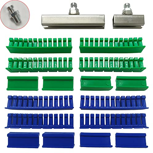 CYGOODS 18 pcs/Set Bleu Vert Colle Adhésive Cartes Auto Paintless Dent Outils De Réparation De Voiture Outils De Dégâts Long