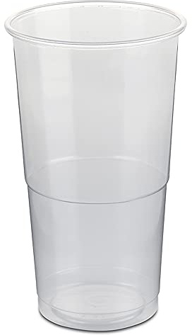 LogiPack GeRo Trinkbecher | Eichstrich 0,3l | Bierbecher Plastikbecher Einwegbecher aus Kunststoff PP, Transparent | Ausschankbecher | Made in Germany (1000)