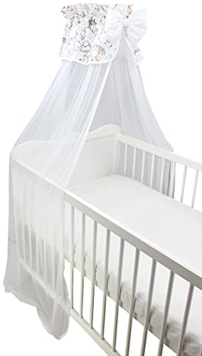 TupTam Babybett Himmel mit Schleife Transparent, Farbe: Safari, Größe: ca. 170x240 cm