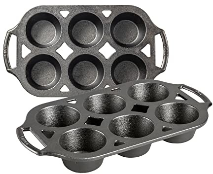 Lodge Muffinform aus Gusseisen, 2-teiliges Set