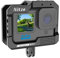 Nitze Aluminum Alloy Cage for GoPro Hero 12/11/10/9 Black Action Camera, with 2 Cold Shoes, Several Threaded Holes for Micphone and LED Light - T-GP01A