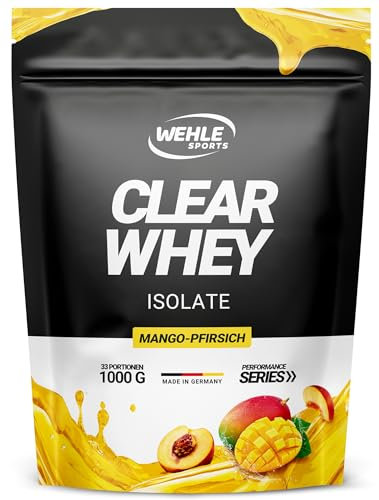 Clear Whey Protein Pulver 1 kg - Isolate Proteinshake aus hochwertigem Molkenprotein Isolat - Eiweiß Shake Proteinpulver mit hohem Eiweiss Gehalt