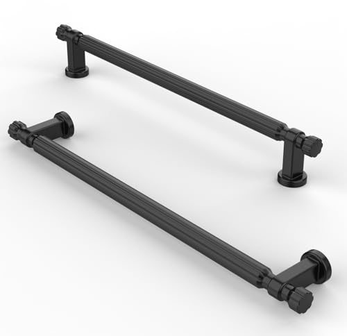 FURNIWARE 10 Stück Küchengriffe Bohrlochabstand 192 mm Möbelgriff Schrankgriffe Schubladengriffe für Türgriff der Badezimmertür,Matt Schwarz