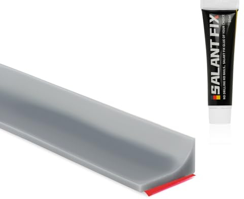 FLINTRONIC-högervinklad tvättställ handfat vattenblockerande remsa – 5 meter grå (med 50 gram lim)