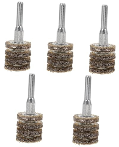 BomDog Roue de Polissage, 5 Pièces Antirouille Pour Brosse Métallique Pour Roue Métallique, Brosse Métallique Pour Meuleuse, Perceuse, Accessoires de Fixatde Ponçage