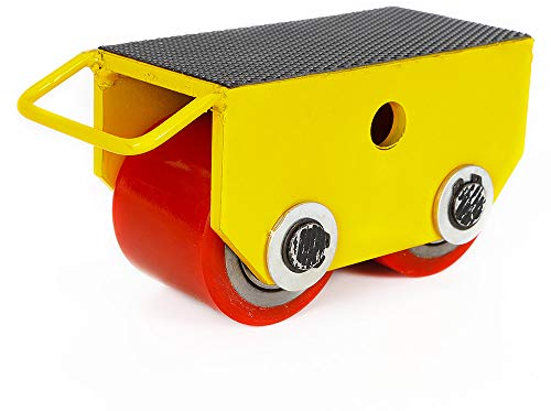 vinnyooc 2.5T Transporrollen Panzerrollen Transporte Suspensión Industrial Chasis Roller Heavy Duty Ruedas Transporte Ayudas de Transporte Muebles Heavy Duty Transporte Máquina (Amarillo)