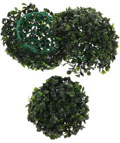 BESPORTBLE 2stücke Künstliche Topiary Grasbälle Realistische Hängende Pflanzenkugeln Für Garten Hochzeitsdekoration Und Inneneinrichtung Wetterfest Langlebig