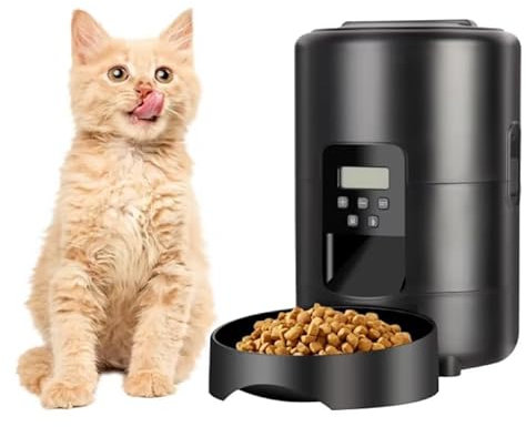 Smart Automatic Pet Feeder with Wifi Button, Cat Food Dispenser, Dry Dog Food Dispenser, Kibble Dispenser, 2L