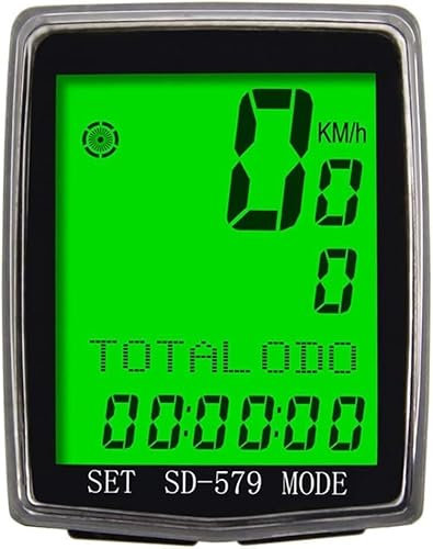 GPECTIFO Computer da Bici Wireless LCD retroilluminato Contachilometri for Bici Impermeabile Tachimetro da Ciclismo Multifunzionale Distanza del Tempo di monitoraggio