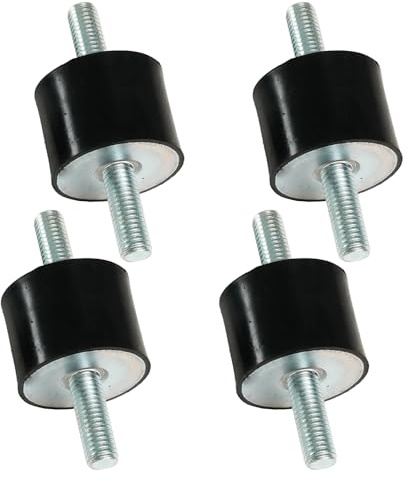 Selyse 4 Stück M10 Gummischwingungsdämpfer, Stoßdämpfer Silentblock, Gummi-Metall-Isolatoren, Vibrationsdämpfer für Autos, Boote, Maschinen,VV 30 x 40 mm, M10 Gewinde