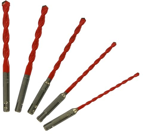 TIVOLY - Lot de Forets 2 en 1 Bétons/Carrelages Haute Performance Ø5-6-8-10-12mm - Perçage Carrelage, Faïence, Béton Vibré et Pierre - Queue SDS+ pour Perceuse