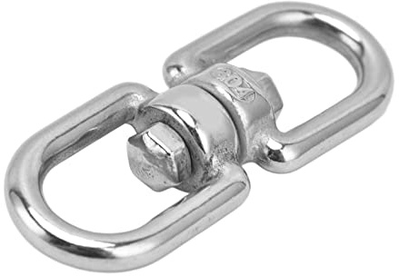 Hooks, 304 Stainless Steel Eye to Eye Rotate Ring Key Ring Keychain Connectors Shackle for Swings Hanging Chairs (#7)