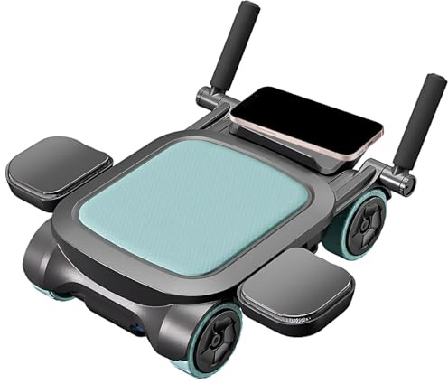 Bauchrad, 4 Räder Bauchtrainer für Zuhause mit Kniepolster, Multifunktional Automatischer Rücklauf Bauchmuskel-Roller, Rumpfstärker und Bauchfettverbrenner, Bauchtrainer für Heimfitness-Fitness