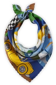 CODELLO Peanuts Nickituch Seide Peanuts-Racing-Team-Motiv Farbe blau