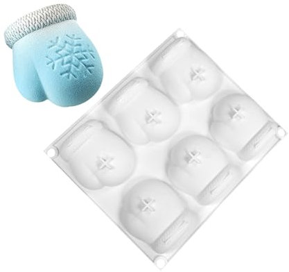 CHAKAE Stampi multiuso per torte di Natale, in silicone flessibile, con fiocco di neve, stampi per dolci natalizi e decorazione in forno in silicone