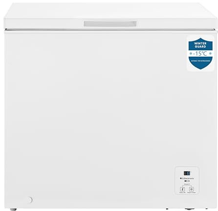 Teknix CH191 Freestanding Chest Freezer - 191L Capacity - Suitable for Garages, Outbuildings and Sheds - Refrigeration Mode - Temperature Control - 4 Star Freezer Rating - White