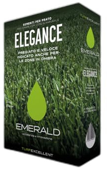 Emerald ELEGANCE, Semi per Tappeto Erboso e Prato Ornamentale Fitto e Uniforme, Verde Intenso per Aree Ombreggiate, Alta Qualità (1, Kg)