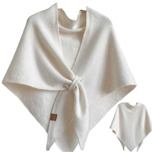 WEIWOGU Einfarbiger Schal für Damen,Ultraweicher, leichter Poncho mit Kaschmir-Feeling, perfekt für Herbst und Winter
