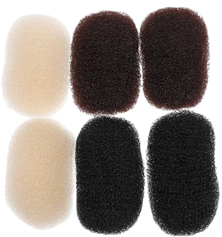 TEHAUX 6 Stück Haarpolsterklemme Haar Up Klammer für Frauen Natürliche Wirkung Nylon Manganstahl Haar Accessoire