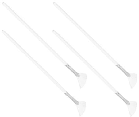 Pinceles para Mascarillas Faciales para Aplicar Productos de Cuidado Facial Set de 4 en Forma de Abanico Mango Largo de Madera y Cerdas de Nylon