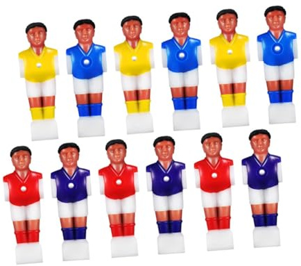 SOIMISS Figure da Calcio Balilla in Plastica 12 Pezzi Colorate per Sostituzione Giocatori Calcio da Tavolo Accessori per Ricambi per Partite Arcade