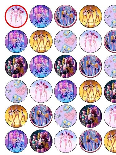 K POP Hunters x30 1.5 PRE-CUT PREMIUM RICE PAPER Edible Cake toppers