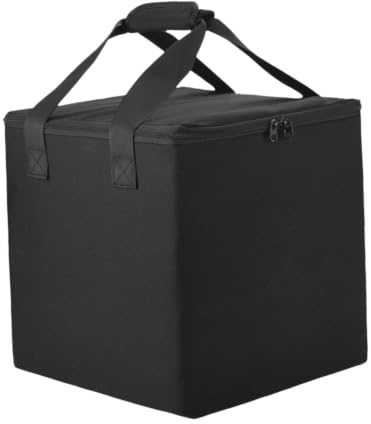 Nishiyuenyi Bolsa almacenamiento para discos vinilo, bolsa transporte a prueba polvo, cómoda para viajes, caja almacenamiento para álbumes LP.
