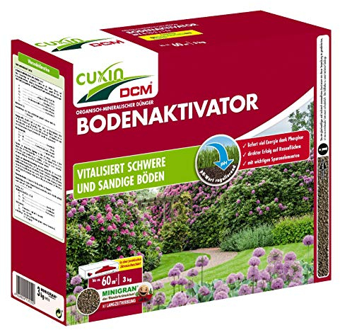 DCM Bodenaktivator - Bodenverbesserer - Mit MINIGRAN® TECHNOLOGY - Vertikutieren - organischer NPK-Dünger- 3 KG für 60qm