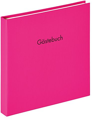 walther design Gästebuch pink 26 x 25 cm mit Prägung und Spiralbindung, Fun GB-206-Q