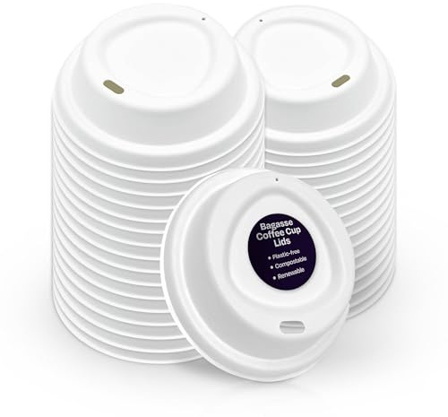 We Can Source It Ltd – White 8oz Plastic Sip-Through Lids for Paper Coffee Cups 80mm – Secure Fit and Spill Protection – Ideal for Coffee, Hot Drinks – Perfect for Events and Offices – Pack of 100