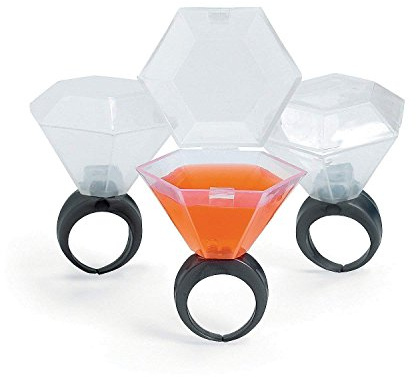 Plastic Wedding Ring Shot Glass (12, Clear) Bridal party favors
