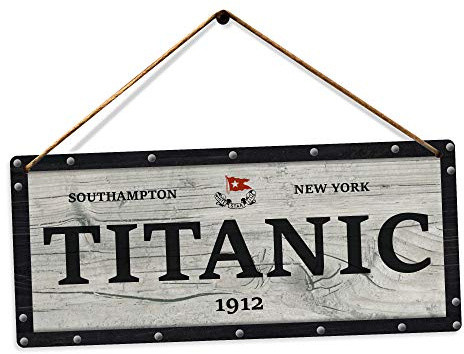 Wood Effect Titanic Nameplate – Twine | Printed Metal Wall Sign Plaque