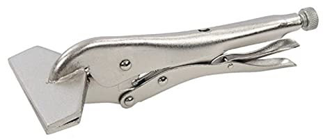 PINZA AUTOBLOCCANTE A SCATTO MORSETTO PUNTA PIATTA REGOLABILE A VITE X SALDATURA