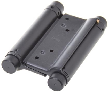 Aqbau Pendeltürscharnier 100 mm, schwarz – Schwingtür- und Saloontürband | Pulverbeschichteter Stahl | passend bei 20–25 mm Türstärke | europäische Fertigung