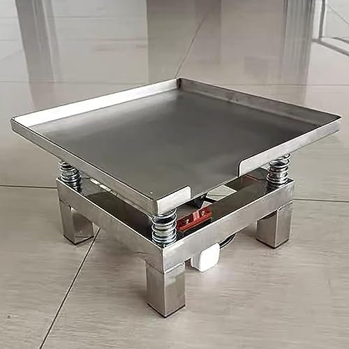 PAILON Kleiner Beton-Rütteltisch, Vibrationsprüfstand, Testblock-Vibrationsplattform, Mini-Rütteltisch aus Edelstahl, 3000 U/min/min, 350 x 350 mm