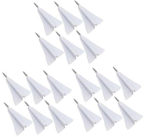EXCEART 18 STK Stecknadeln Für Flugzeuge Dekorativer Stoß Druckstift Für Den Täglichen Gebrauch Foto Drücken Stecknadel Reisekarte Stecknadel Weltkarte Korkplatte Mini Mädchen Stahl Weiß