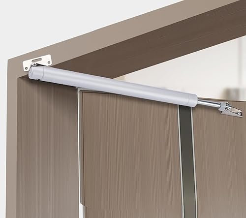 Cierrapuertas neumático de aluminio Cierrapuertas para el hogar de montaje lateral Cierrapuertas automático Dispositivo de cierre de puerta anticolisión Rebote Cierrapuertas,3 estilos