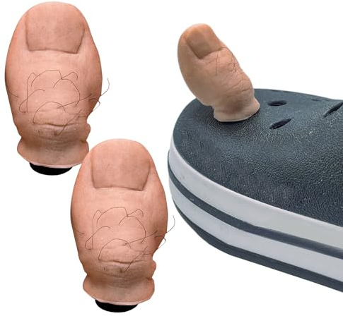 Big Toe Croc Charm, Smavles 2Pcs Charmes De Chaussures D'orteil Drôles 3D, Charmes De Croc D'orteil De Créativité, Charme De Croco Drôle De Gros Orteil Avec Des Charmes D'orteils Réalistes Poilus