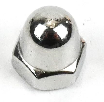 DAUMLINK® 25 tuercas de sombrero, forma alta DIN 1587, material acero inoxidable V2A (25 unidades) (sim. UNI 5721) para la óptica de tornillo y contra lesiones, suciedad y daños (M4)