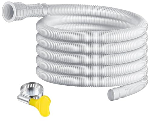 Manguera de drenaje portátil, manguera de drenaje deshumidificadora, manguera de drenaje de aire acondicionado, tubo de escape flexible portátil con adaptador de goma recortable para aire
