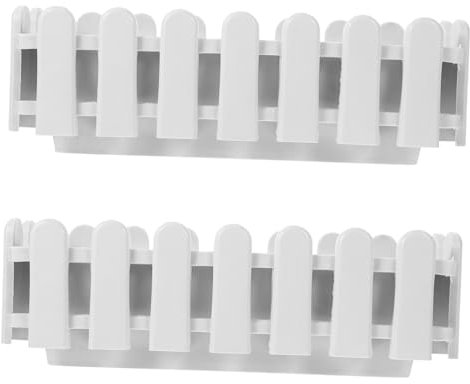 OFFSCH 2pièces Bac à Fleurs Rectangulaire Jardinière De Balcon Pot De Fleurs pour Plantes Et Légumes Extérieur