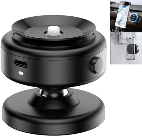 Joyye Soporte Magnético Giratorio 360° para Teléfono Móvil en Coche - Ventosa Eléctrica para Salpicadero