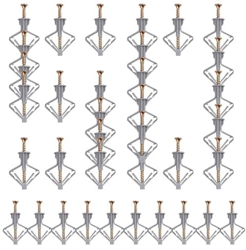 Ancoraggio A Vite Di Espansione - Ancoraggio A Parete Bullone Di Espansione Auto-drenante | Kit Hardware Per Installazione Di Tubi Di Espansione Cavi Per Piastre Di Gesso, Mobili TV, Cornici per Foto