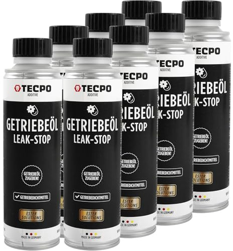 TECPO 8x Dichtungs-Additiv, 300ml Getriebeöl Verlust Stopp - Getriebedichtmittel zum Stoppen von Leckagen und ölgeschmierten Systemen