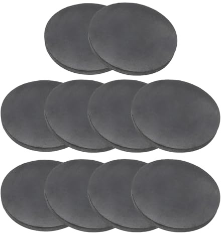 PATIKIL Rondelle Caoutchouc Ronde 10 Pcs Entretoise Anti-Vibration 55mm OD x 5mm Épais Patins pour Meubles pour Climatiseurs Lave Linge Fabrication de Joints Bricolage, Noir