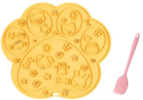 Bitcoraje Schleckmatte Hund, Leckmatte für Hunde und Katzen mit Saugnäpfen, Hundespielzeug, BPA-frei, Futtermatte für Butter, Joghurt, für Haustier Angst Relief und Langsam Füttern