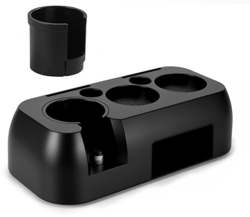 Espresso Accessories Holder Station, 6 in 1Tamper Station for Storage 51 53 58MM Tamper, Distributor, Portafilter Puck Screen Accessories Professional Barista Tool for Bar Home Office