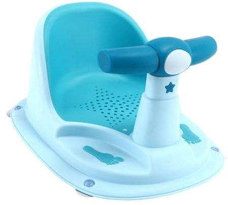 Holibanna Silla De Baño Para Bebés Azul Pies Antideslizantes, Asiento Ergonómico Cómodo, Para Baño De 6 a 12 Meses, Adecuado Para Ducha y Bañera, Accesorio Práctico Para Padres Jóvenes