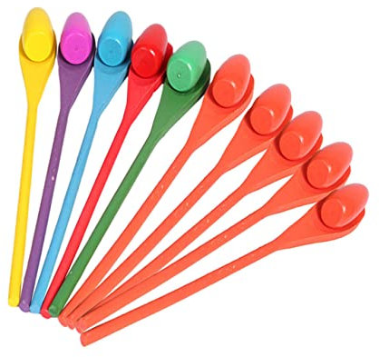 10 Sets Egg and Spoon Game Sensory Integration Training Tool for Adults Outdoor Lawn Fun Balancing Eggs Spoons for Interactive Play and Educational Development